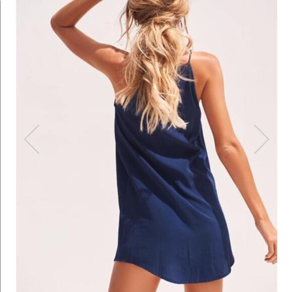 New Xenia Boutique US 2 Navy Blue Hello Molly Sleeveless Shift Dress Cocktail - Picture 11 of 11